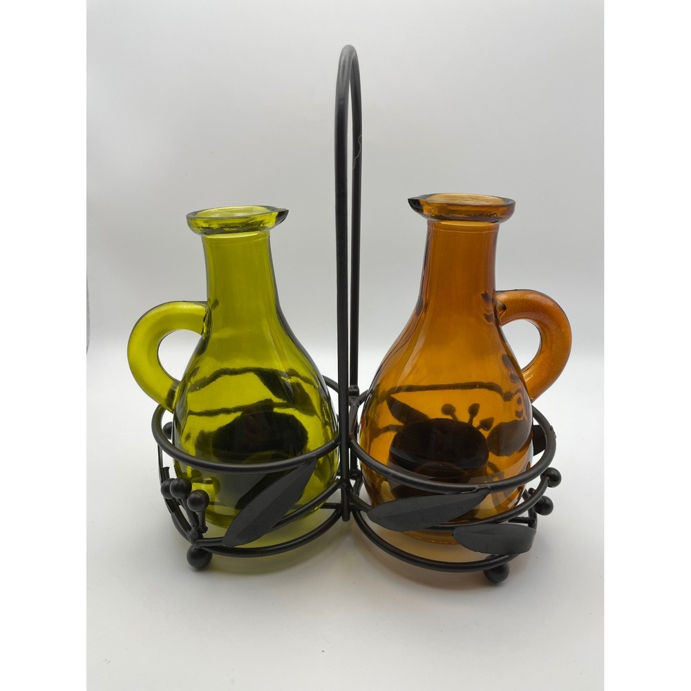Yankee Candle Decorative Tea Light Set Glass Carafes‎ Metal Holder NIB